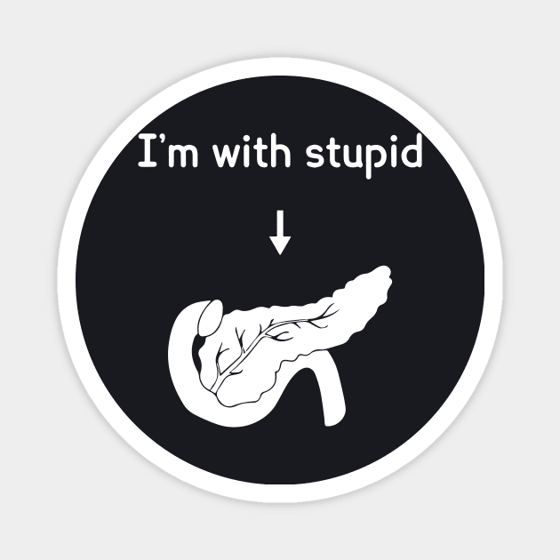 Im With Stupid Atheist Magnet by huepham613